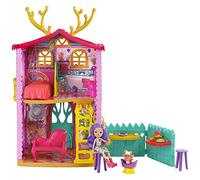 Enchantimals Coffret Maison De Danessa Biche , Mini-Poupée Et Figurine Animale Sprint, 4 Espaces De Jeu Et Accessoires, Jouet Pour Enfant, Gyj18