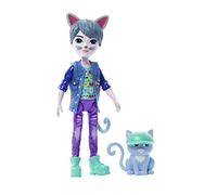 Enchantimals Coffret Petite Poupée Et Figurine Cole Chat Gala Enchanté (15 Cm) Et Son Ami Le Petit Chat Claw, À Collectionner, Jouet Enfant, A Partir De 4 Ans, HNT59