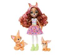 Enchantimals Coffret Poupée Filigree Renard Gala Enchanté avec Perk Et 2 Figurines Animales, avec Jupe Et Accessoires Amovibles, 15 Cm, Jouet Enfant, A Partir De 4 Ans, HNT60
