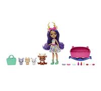 Enchantimals Coffrets Meilleurs Amis des Bébés, Petite poupée, Figurine Amie, 3 bébés Animaux et Accessoires, Boîte à Surprises, Jouet Enfant, Dès 3 Ans, HLK84