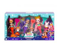Enchantimals Enchantimals - Coffret Royaume De L'océan 3 Sirènes Et Animaux - Mini-Poupée - Dès 4 Ans