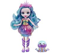 Enchantimals HFF34 Royaume de l'océan Mini-poupée Jelanie Meduse avec Jupe Amovible et Accessoires, Et Mini-Figurine Stingley, Jouet pour Enfant, Meduse