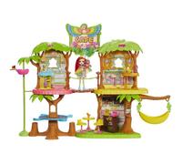 Enchantimals Coffret Maison Café Jungle Enchantée - Mini-poupée Peeki Perroquet, Sheeny (GNC57)