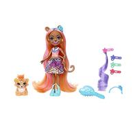 Enchantimals Mini-Poupée Chevelure Gala Enchanté avec Figurine De Son Animal De Compagnie, avec Jupe Et Accessoires Amovibles, Jouet Enfant, Dès 3 Ans, HNV30