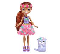 Enchantimals Oneda Loutre et Kelpie, Figurine et poupée avec tête à coiffer Ultra Chevelure, Animal et Tenues colorées, HXB98