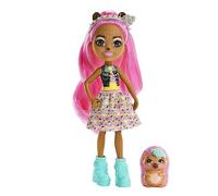 Enchantimals Poupées Bêtes Citadines Hensley Hérisson et Figurine Animal Spiney, Petite Poupée avec Jupe Amovible et Accessoires, Jouet Enfant, Dès 3 Ans, HKN13