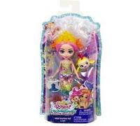 Enchantimals royal - duo poupee radia poisson arc en ciel 15 cm et animal flo - royaume ocean - set jouet enfant et carte