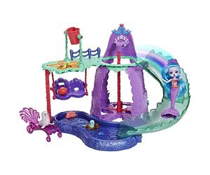 Enchantimals Royaume de l'océan Parc Aquatique des Sirènes, avec Mini-poupée Shayda Otarie, Mini-Figurines animales et Accessoires, Jouet Enfant, HCG03
