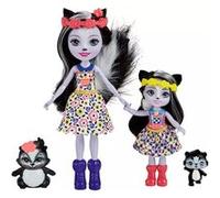 Enchantimals Coffret Sœurs avec Mini-poupées Sage et Sabella Moufette, 2 Mini-Figurines animales et Accessoires, Jouet pour Enfant, HCF82