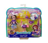 Enchantimals Savane Ensoleillée Coffret Famille avec Mini-poupée Ofelia Autruche et 3 Figurines autruchon, Jouet pour Enfant, GTM32