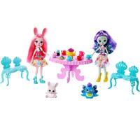 Enchantimals Set de jeu "Tea Party" avec les poupées Bree Bunny & Patter Peacock