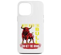 Enchevêtrement avec Le Taureau Vous Obtenez Les Cornes | Angry Bull Coque pour iPhone 13 Pro Max