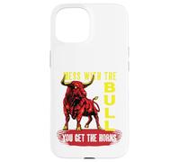 Enchevêtrement avec Le Taureau Vous Obtenez Les Cornes | Angry Bull Coque pour iPhone 15
