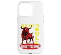Enchevêtrement avec Le Taureau Vous Obtenez Les Cornes | Angry Bull Coque pour iPhone 15 Pro Max