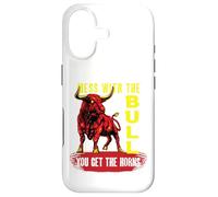 Enchevêtrement avec Le Taureau Vous Obtenez Les Cornes | Angry Bull Coque pour iPhone 17