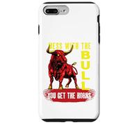 Enchevêtrement avec Le Taureau Vous Obtenez Les Cornes | Angry Bull Coque pour iPhone 7 Plus/8 Plus