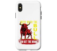 Enchevêtrement avec Le Taureau Vous Obtenez Les Cornes | Angry Bull Coque pour iPhone X/XS