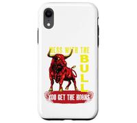 Enchevêtrement avec Le Taureau Vous Obtenez Les Cornes | Angry Bull Coque pour iPhone XR