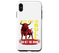 Enchevêtrement avec Le Taureau Vous Obtenez Les Cornes | Angry Bull Coque pour iPhone XS Max
