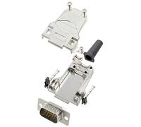 encitech DTZF09-HDP15-W-K 6355-8063-01 Kit embase SUB-D mâle 180 ° Nombre de pôles: 15 fût à souder 1 pc(s)