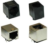 encitech RJJ-8-8-NF-RA-S Connecteurs RJ45 2101-0100-03 embase femelle horizontale Nombre de pôles 8P8C métal