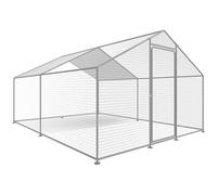 Enclos à poules 12 m² parc grillagé 4 x 3 x 2 M acier galvanisé