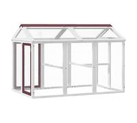 Enclos animaux moka 141x94x104 cm bois massif de pin