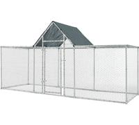 Enclos 'Arguin' Poulailler avec toit 300x100x100-150cm Acier grillagé