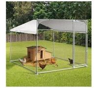 Idmarket Enclos BOGOTA 4 m² parc grillagé 2 x 2 x 1.6 M acier galvanisé avec filet