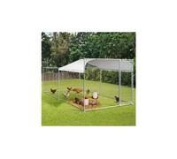 Enclos bogota 8 m² parc grillagé 2x4x1,6 m acier galvanisé avec filet