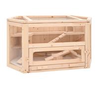 Enclos - Cage à hamster 80x40x43 cm bois massif de sapin SS00144661