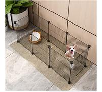 Enclos cryptée pour chat et petit animal domestique avec fil dense - Cage pour furet - Cage d'intérieur pour lapins, lapins et chinchillas (noir, 111 x 39 x 37 cm)