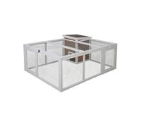 Enclos d e térieur petits animau 132 102 59 cm Maison intégrée Grillage