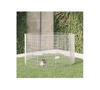 Enclos pour Animaux en Liberté 6 Panneaux Cage Terrasse Fer Galvanisé vidaXL