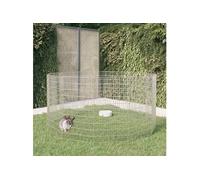 Vidaxl Cage À Lapin 12 Panneaux 54x100 Cm Fer Galvanisé