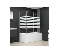 vidaXL Enclos de bain Cabine de douche 146226 – Verre 120x68x130 cm, fixation murale