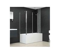 Enclos de Bain Cabine de Douche Salle de Bain Maison Intérieur Accessoires de Fixation au Mur 120x69x130 cm Verre 146227