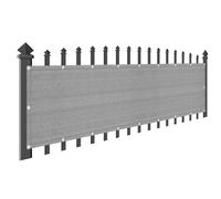 Enclos de balcon extérieur 35/45 cm en polyéthylène haute densité coupe-vent pour terrasse et tonnelle - Couleur grise - Taille 35 x 860 cm - Parfaite pour une meilleure intimité et protection