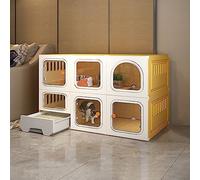 Enclos de cage pour chat amovible pour chat d'intérieur, maison pour chat à faire soi-même, enclos d'extérieur pour chats d'intérieur - 41,7 x 18,3 x 27,9 cm (L x l x H)