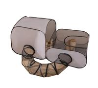 Enclos de jeu portable pour chat - Avec tunnel - Tente pliable pour animaux de compagnie - En tissu Oxford - Avec filet respirant - Pour le jardin et l'extérieur