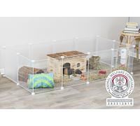 Enclos de libre circulation intérieur 140 × 35 × 70 cm blanc