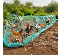 Enclos De Poulailler, 9mx60x80cm Tunnel De Poulet avec Enclos à Poulets pour Une Utilisation en Extérieur Conception à Petites Mailles Nid De Poulet Mobile pour Cours Poulaillers Fermes