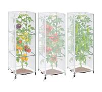 Enclos de protection carré en maille, anti-moucherons 150 x 45 cm, housse de protection zippée avec cordon de serrage, filet de sécurité pour plantes de jardin avec design robuste, protection pour