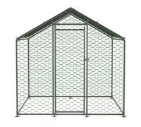 Enclos d'extérieur 2 x 2 x 2 m - 4 m² - Avec serrure de sécurité et toit en polyéthylène imperméable - Pour poules, lapins, canards et petits animaux