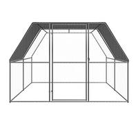 Enclos d'extérieur 3 x 4 x 2 m en acier galvanisé - Enclos robuste pour petits animaux pour volailles et lapins - Résistant aux intempéries et sûr