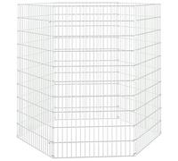 Enclos d'extérieur 6 pièces 54 x 100 cm en fer galvanisé - Enclos durable et sûr pour lapins, cochons d'Inde et plus encore - Idéal pour le jardin et la roue libre