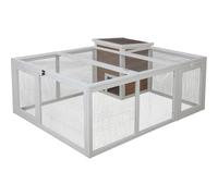 Kerbl Enclos d'extérieur pour petits animaux 132 x 102 x 59 cm Maison intégrée Grillage G