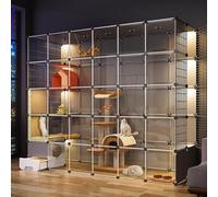 Enclos d'extérieur pour animaux multiples - Abri spacieux et durable pour chats, chiots, furets et hérissons