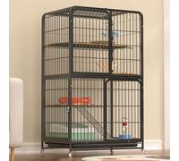 Enclos d'extérieur pour chat avec grande porte d'entrée et roulettes, espace de jeu spacieux intérieur/extérieur pour chats