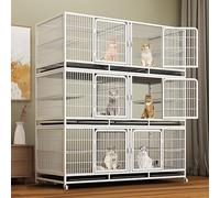 Enclos d'extérieur pour chat - Cage d'élevage multicouche avec cloisons, idéale pour les animaux domestiques et les magasins, design spacieux